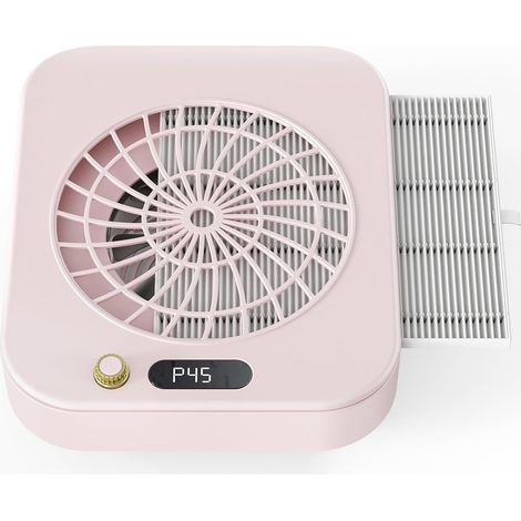 Aspirateur à Poussière pour Ongles Professionnel avec Aspiration Puissante 360°, 45 Niveaux de Vitesse & Filtre Réutilisable, 160CFM 4300RPM Extracteur de Poussière Silencieux (1/5)