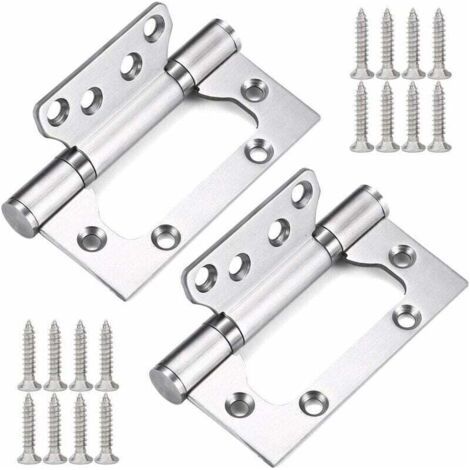 Charnières de porte en deux parties, charnières en acier inoxydable 304, charnières pour portes pliantes, charnières à billes de 10 cm, charnières pour meubles (1/4)