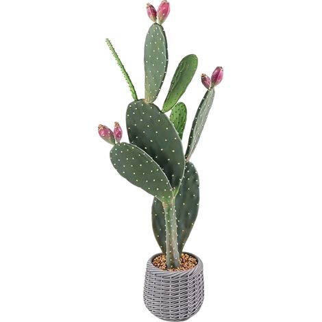 Cactus Artificiel, Design Réaliste, Aucune Entretien Nécessaire, Rose (1/2)