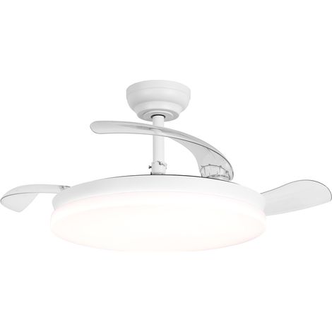 Parrot Uncle Deckenventilator mit Licht Ø106 cm, ausklappbare Flügel, leiser 36 W DC-Motor, 6 Geschwindigkeiten, Sommer-/Winterfunktion, Fernbedienung & Timer, Weiß (1/5)