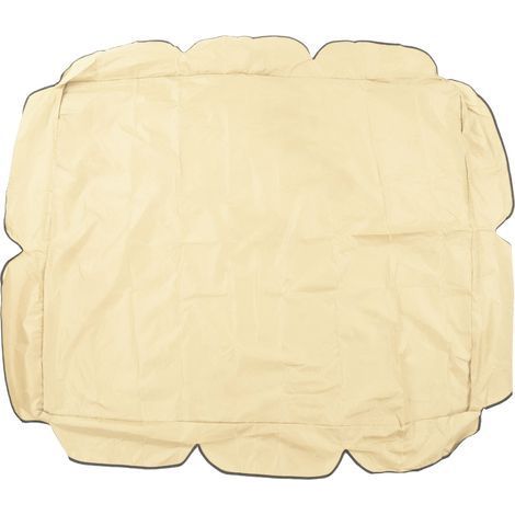 Auvent de balancelle en tissu Oxford 210D enduit argenté, imperméable et résistant aux UV, pour chaise de jardin ou terrasse, 142 x 120 x 18 cm, beige (1/5)