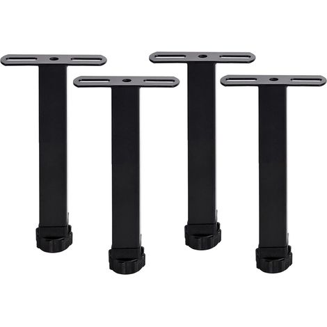Robuste, T-förmige Metallbeine – höhenverstellbar – schwarz/weiß – für Küche/Bett – 25 cm