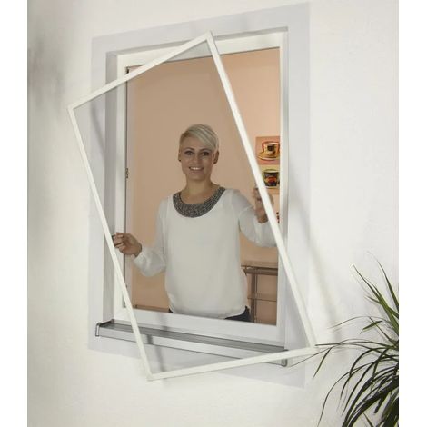 Insektenschutz - Fenster, Farbe weiß, 100 x 100 cm (1/2)