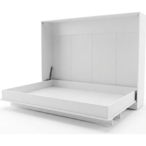 Letto a scomparsa orizzontale bianco 135x200cm