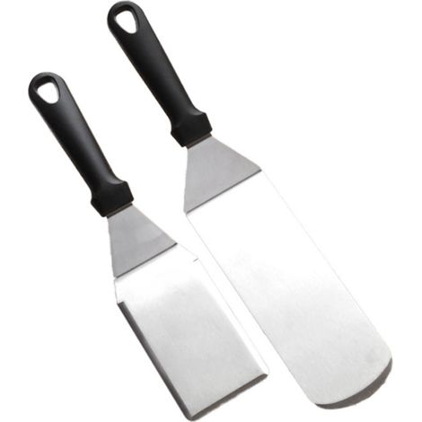 Spatule A Crêpes - Spatule A Hamburgers En Acier Inoxydable - Pour Grill Et Plaque De Cuisson - Lot De 1 (1/5)