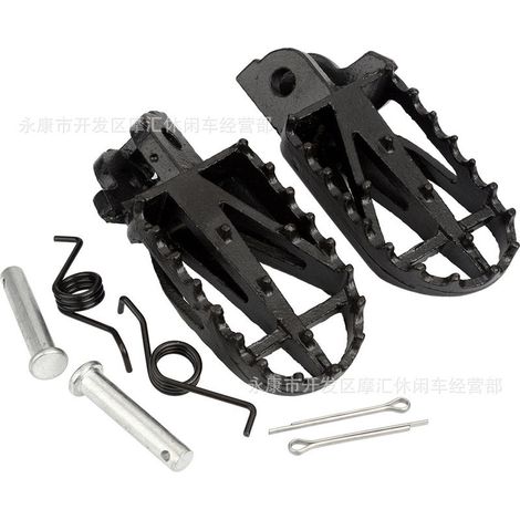 Cast iron pedals and footrests for Honda, Kawasaki and Suzuki CRF off-road motorcycles. (1/5)