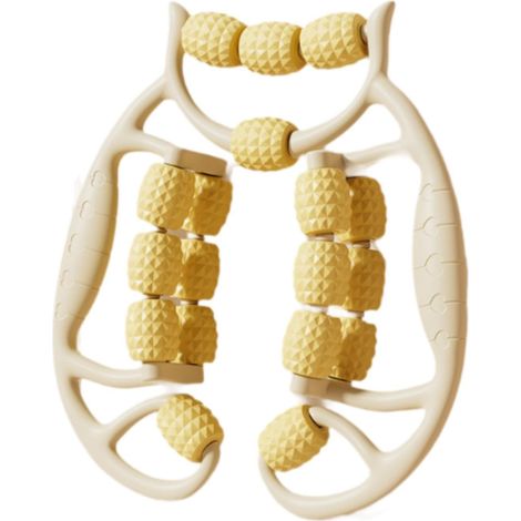 Rouleau de massage pour jambes – Outil pour mollets et tissus profonds – Idéal pour le sport et le fitness – Jaune
