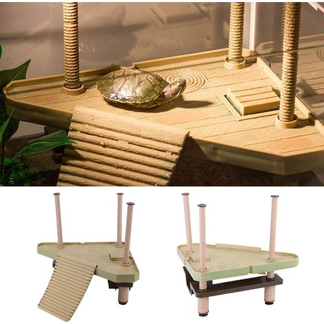 Plateforme flottante plate pour reptiles et tortues, idéale pour se prélasser au soleil ou pour la détente des amphibiens dans un aquarium. Table plate pour aquarium. (1/5)