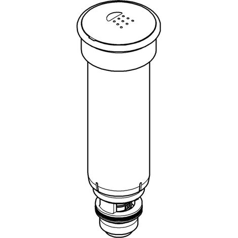 Grohe Umstellknopf für Wanneneinlauf für 3-Loch-Wannenkombination, Silk Metal, 46485AV0