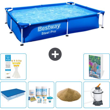 Bestway Steel Pro Rechteckig - 221x150x43 cm - 7-teilig  S47 (1/5)