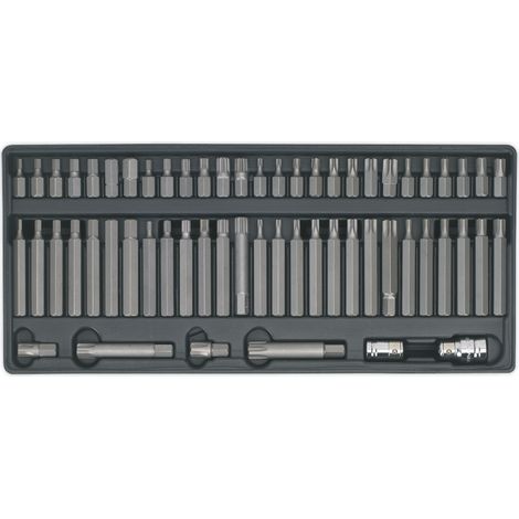 Sealey TBT11 Premier Security TRX-Star/Hex/Ribe/Spline Bit Set with Tool Tray 60pc (1/2)
