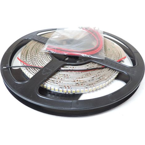 Ruban bandeau LED 19.2W/m blanc froid 6000K 1700lm longueur 5m alim 24V (non incl) 240leds/m interieur IP20 (1/2)