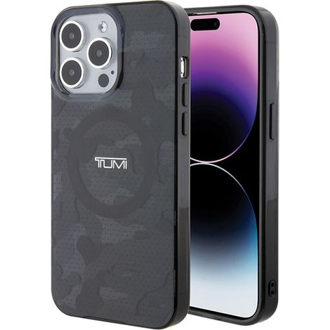Funda rígida Tumi TUHMP15LDLCAG para iPhone 15 Pro de 6,1 pulgadas, color gris/gris, con estampado de camuflaje y MagSafe. (1/5)