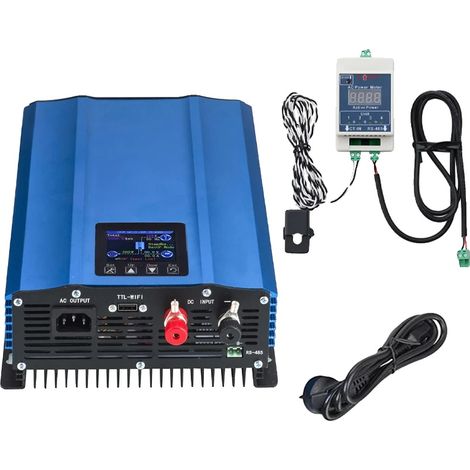 Inversor solar, potencia máxima 1000W, tecnología MPPT, con limitador-a, 180-260V-a, 55-90V (1200W) (1/2)