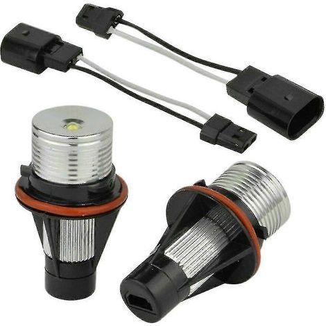 1 paire d'ampoules LED blanches 8000K pour feux de position à halo (Angel Eyes) - BMW E39 E53 E6 (1/5)