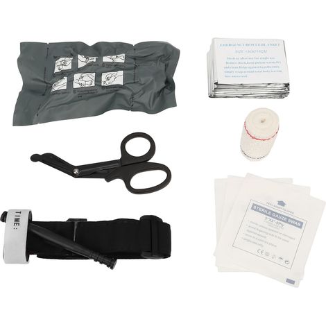 Trousse de premiers secours, trousse tactique, trousse de survie, matériel de survie multifonctionnel en milieu sauvage (SOS), configuration de premiers secours (1/5)