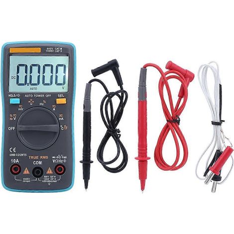 ZT102 Digitales Multimeter AC/DC-Voltmeter Diodenstrom- und Kapazitätstester mit Hintergrundbeleuchtung, 6000 Zählwerten