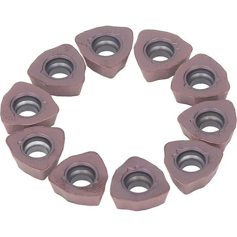 10 Stück Wendeschneidplatten aus bronzebeschichtetem Hartmetall für CNC-Drehmaschinen