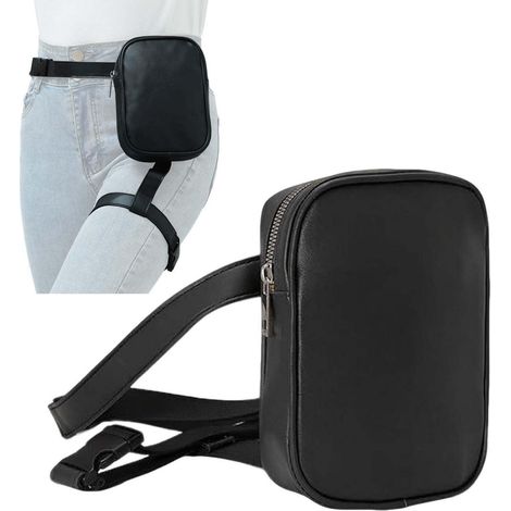 Beintasche wasserdicht Kunstleder schwarz für Motorrad, Radfahren, Wandern (1/5)