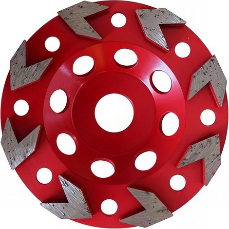 Plateau Diamant Speed Flèches D.125 x Al. 22.23 x Ht. 5 x ép. 7 mm - Pour Surfacage Béton, Granit, Pierre Naturelle - Diamwood