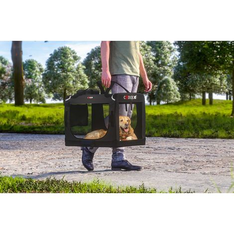 Hundetransportbox XXXL 101x70x70cm, faltbar, mit herausnehmbarer Decke und Netzbelüftung (1/5)