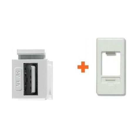 Intellinet Keystone caricatore presa USB 5V 1A compatibile Gewiss System bianca
