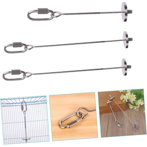 1 article - Fourche à fruits pour oiseaux - Acier inoxydable - Fournitures pour oiseaux - Nourriture suspendue - Perroquet - 19 cm (1/5)
