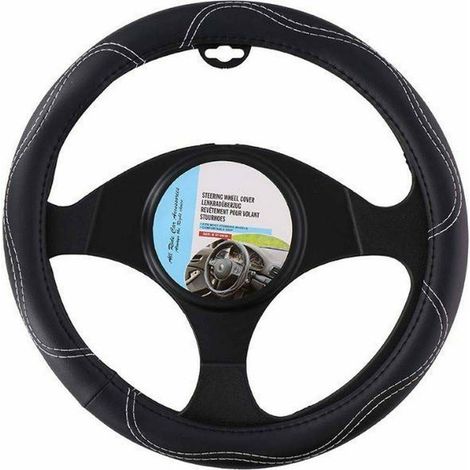 TRADE SHOP - Coprivolante Universale Auto In Ecopelle Copertura Sterzo Macchina Camper 38cm - (1/2)