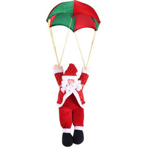Décoration de plafond de Noël (1 pièce) - Ornement de Noël représentant un vieil homme parachutiste - Décoration pour centre commercial/magasin (1/2)