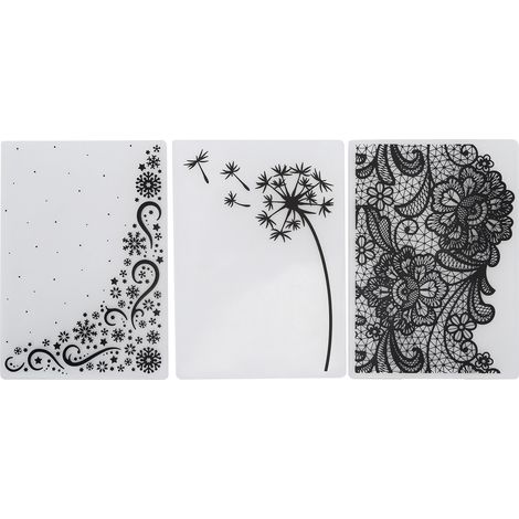 3Pcs Plastic Embossing Folders DIY Card Making Scrapbooking Embossed Template Paper Craft Tool (1/5)