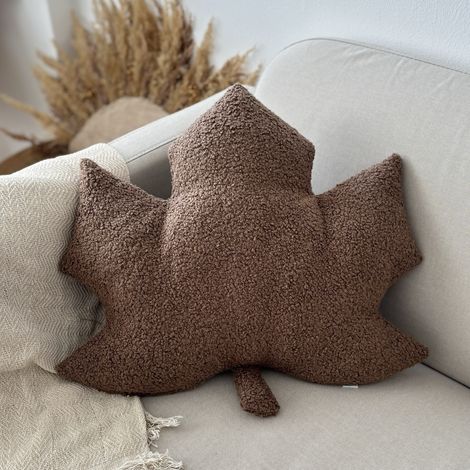 Filiyano-Coussin d'automne brun feuille d'érable (1/5)