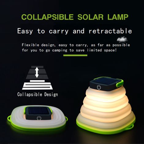 Mini LED Rechargeable Tente de Camping Lumière Superbe Portable Télescopique Étanche Convient pour Camping Tente de Sauvetage, 140125100MM (1pc) (1/2)