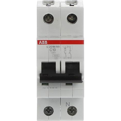 Interruttore S200M 1P+N (Neutro a destra) C10 10kA NA - ABB2CDS271103R0104