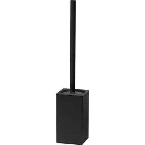 Porte-Brosse WC carré en Acier Inoxydable 304 Noir pour Rangement et Organisation de la Salle de Bain (Noir)