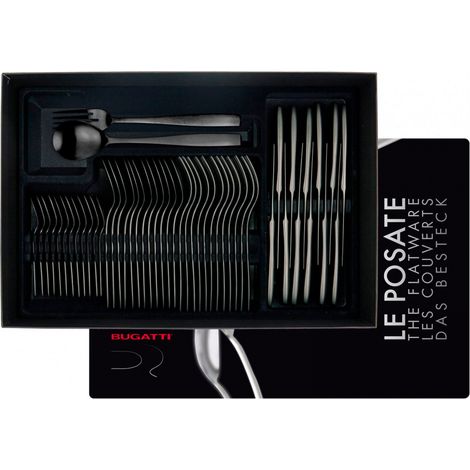 RIVIERA BLACK DIAMOND, Posate Set 50 Pz, Scatola Gallery, Casa - Colore: Nero Sabbiato (1/3)