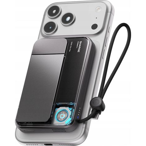 Batterie externe SHARGE Ice Mag 3 MagSafe 10 000 mAh 20 W USB-C noire sans fil (1/5)