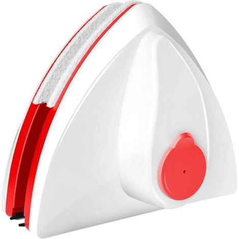 Red double-sided magnetic window cleaner, suitable for single panes of glass from 8 to 15 mm. (1/5)