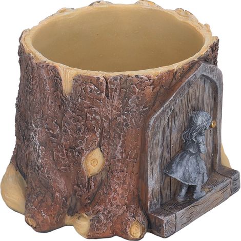 Pot de Fleur en Résine Fille à l'Entrée, Trou de Drainage, Base Stable et Large, Durable pour Plantes Grasses et Cactus d'Intérieur (1/5)