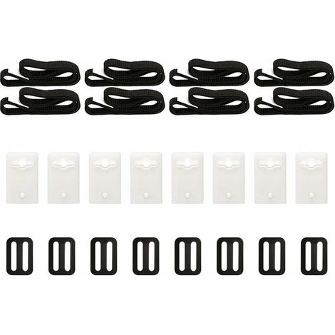 Kit de fixation pour bâche solaire de piscine, 8 Sangles de bâche solaire, kit avec sangles universelles à bobine pour fixation de bâche solaire, pour piscine enterrée