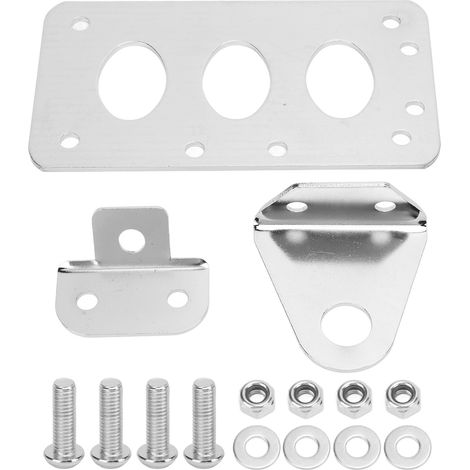 Support universel pour feu stop moto et porte-plaque latéral, kit de montage de remplacement pour Fatboy Iron 883, argenté. (1/5)