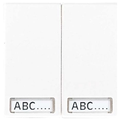Jung Bascule 2 fois, avec champ d'inscription, duroplastique, série LS, blanc alpin LS 995 NA WW