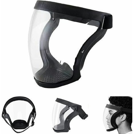 Masque facial transparent Bouclier facial complet Lunettes de sécurité Protection des yeux Outil anti-éclaboussures anti-poussière coupe-vent (1/5)