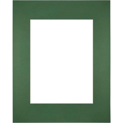 yd. - Cadre photo 28x35 - Vert foret - Carton sans acide 630 g/m² - (1/4)