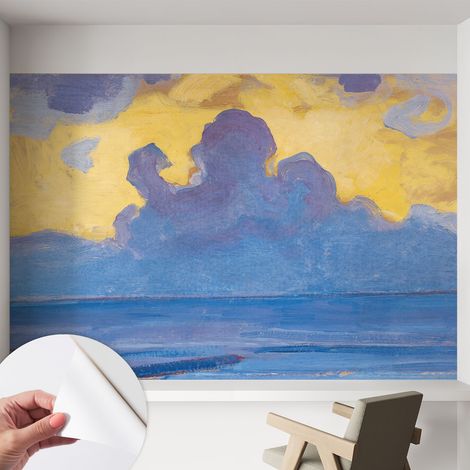 Papier peint autocollant avec imprimé décoratif pour salon et chambre à coucher Installation facile Paysage de nuages 152x104 cm (1/5)