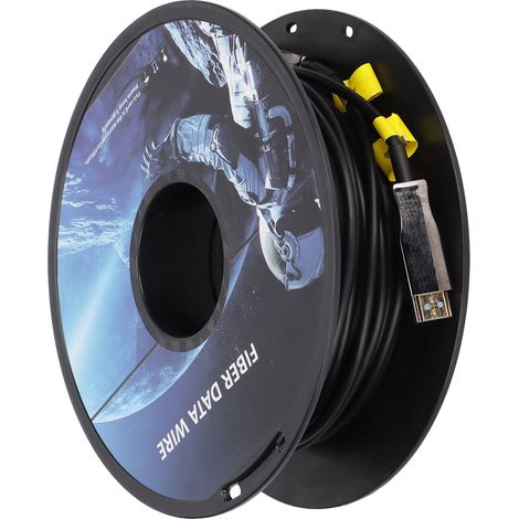 Câble d'interface multimédia HD à fibre optique 4K 4:4:4 RGB HDR10 HDCP2.2 18 Gbit/s HD unidirectionnel pour PS4, 25 m / 82 pi (1/5)
