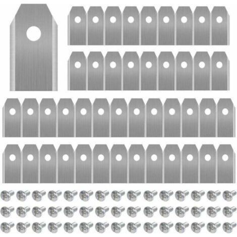 Lames de tondeuse robotique en titane – 45 pièces, épaisseur 0,75 mm, compatibles Husqvarna Automower, Yard Force, Gardena (modèles 105/310/315/TRIMEC) (1/5)
