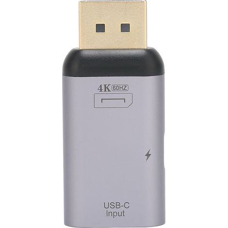 Adaptateur Type-C femelle vers HDMI/DP/mini DP mâle adaptateur Type-C vers vidéo haute définition 4K à 60 Hz avec interface PD 100 W adaptateur Type-C femelle vers DP mâle. (1/5)