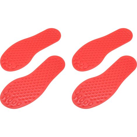 2 paires de marqueurs au sol en forme de pied, PVC antidérapant, empreintes pédagogiques pour classe maternelle, rouge (1/5)