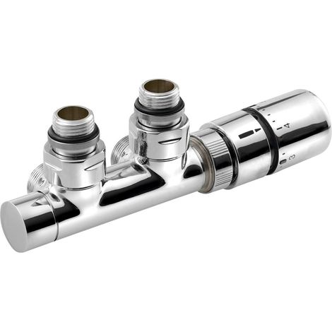 Sapho Twin - Set di valvole di connessione per attacco centrale, passo 50 mm, destra, cromo CP3010S (1/3)