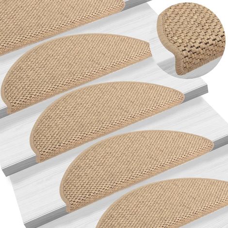 Tapis d'escalier autocollants 15 pcs,Marchettes d'escalier,Protections d'escalier 65x21x4 cm Sable DVNEI476928 (1/5)